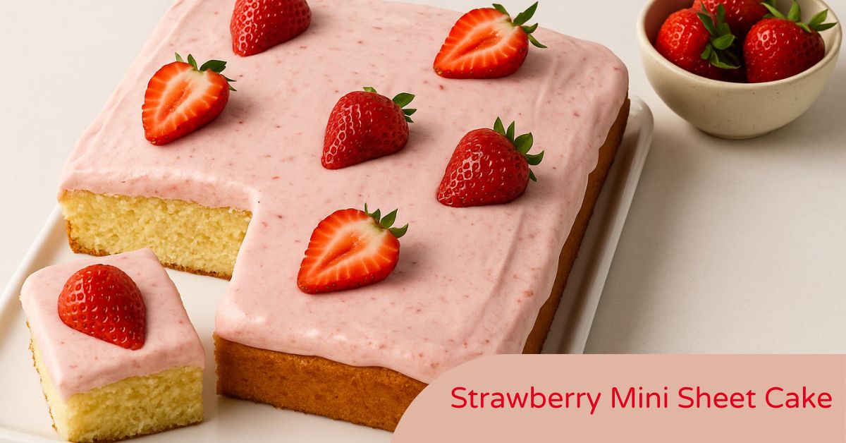 Strawberry Mini Sheet Cake